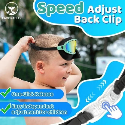 🔥Second Item 60% Off 🏊‍♀️-HD children's large frame waterproof and anti-fog swimming goggles