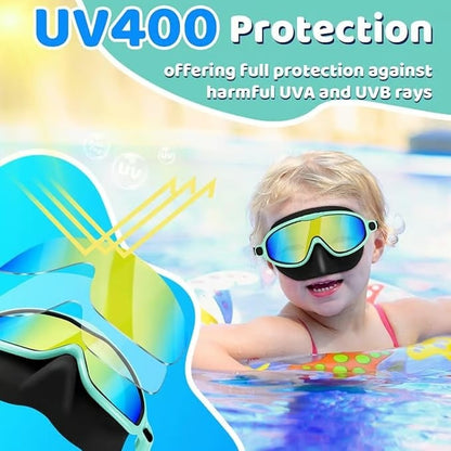 🔥Second Item 60% Off 🏊‍♀️-HD children's large frame waterproof and anti-fog swimming goggles