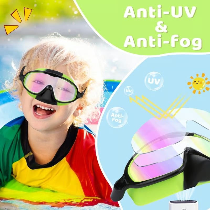 🔥Second Item 60% Off 🏊‍♀️-HD children's large frame waterproof and anti-fog swimming goggles