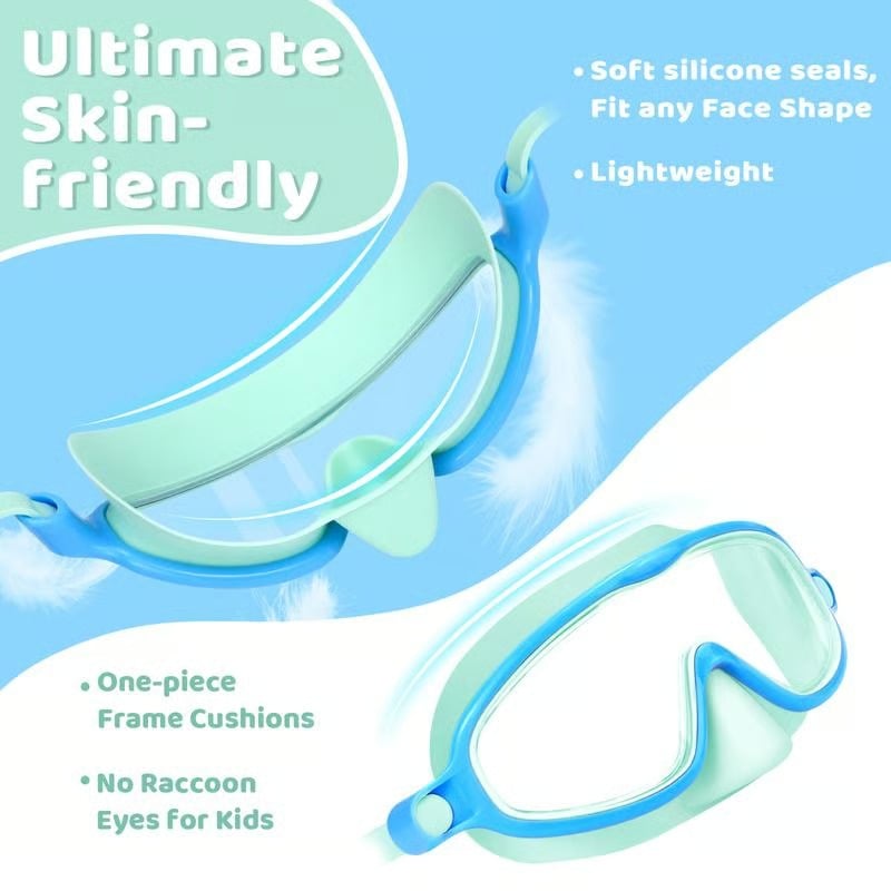 🔥Second Item 60% Off 🏊‍♀️-HD children's large frame waterproof and anti-fog swimming goggles