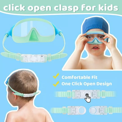 🔥Second Item 60% Off 🏊‍♀️-HD children's large frame waterproof and anti-fog swimming goggles